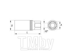 Головки для снятия штифтов 6-12мм (набор 4шт) Yato YT-0620