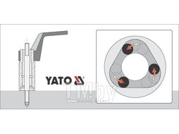 Головки для снятия штифтов 6-12мм (набор 4шт) Yato YT-0620