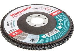 Круг лепестковый торцевой 125 Х 22 Р 60 тип 1 КЛТ цирконий Hammer Premium 213-035
