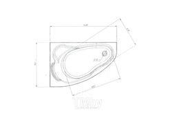Ванна акриловая 1Марка Lil 140x90 L