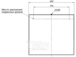 Зеркало Aquanet Nova Lite 90 / 242264 (белый глянец)