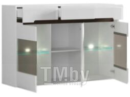 Комод BMK Ацтека KOM2W1D3S/10/15 (белый/белый блеск/венге магия)