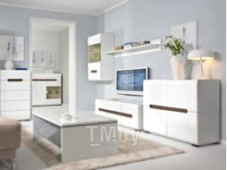 Комод BMK Ацтека KOM2W1D3S/10/15 (белый/белый блеск/венге магия)