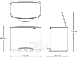 Мусорное ведро Brabantia Bo Pedal Bin / 121425 (36л)