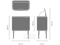 Мусорное ведро Brabantia Bo Touch Bin / 125720 (11+23л, винтажный дизайн Patrice)