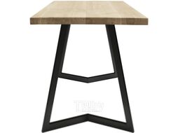 Обеденный стол Buro7 Уиллис Классика 180x80x74 (дуб беленый/черный)