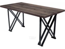 Обеденный стол Buro7 Призма Классика 180x80x76 (дуб мореный/черный)