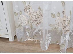Гардина Delfa Flowers СТШ W2277/6440/7008 (400х250, зеленые цветы)