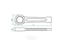 Ключ накидной силовой ударный KING TONY 50 мм 10B0-50