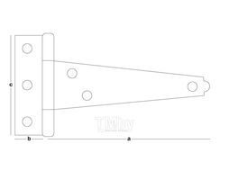 Петля воротная тавровая EKT 150x20x70x1,5 TPV-150 (шт) CV501209