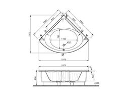 Ванна акриловая Vitra Neon 140x140 (52290001000)
