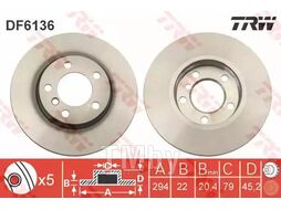 Тормозной диск MINI MINI COUNTRYMAN TRW DF6136