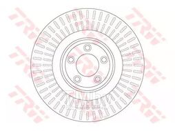 Тормозной диск JAGUAR XF 2008-, XJ 2009-, XK 2006-14 TRW DF6146S