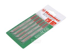 Пилка для лобзика Hammer Flex 204-114 JG WD T101BR дер\пл, 74мм, шаг 2.5, обр.зуб, HCS, 5шт.