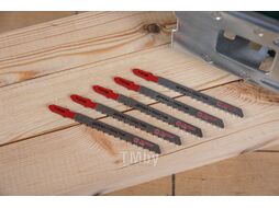 Пилка для лобзика Hammer Flex 204-114 JG WD T101BR дер\пл, 74мм, шаг 2.5, обр.зуб, HCS, 5шт.