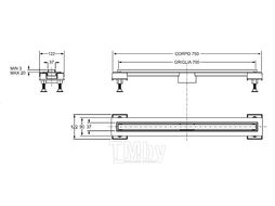 Душевой лоток Bonomini CANALISSIMA L 70см (6825KX70S)
