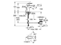 Смеситель для умывальника Grohe DN 15M-Size BauEdge (23758001)