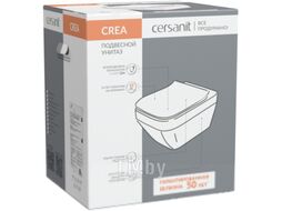 Унитаз подвесной с инсталляцией Cersanit Crea Square 63115 + S-IN-MZ-VECTOR + P-BU-INT/Wh