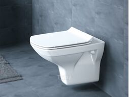 Унитаз подвесной с инсталляцией Cersanit Carina S-MZ-CARINA-XL-COn-S-DL-w + S-IN-MZ-VECTOR + BU-ENT/Wh
