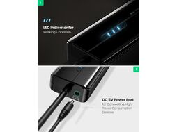USB-хаб Ugreen 20265 (черный)