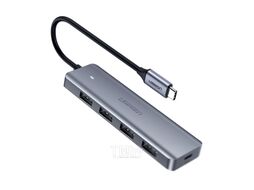 USB-хаб Ugreen CM219-70336 (серый)