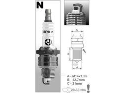 Свеча зажигания BRISK N15YC (443221341410-A)
