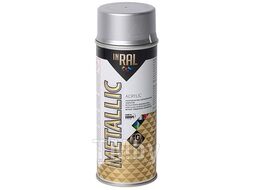 Лак на акриловой основе INRAL METALLIC SPRAY серебряный 400мл (Цвет серебряный.)