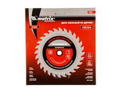 Пильный диск по дереву, 190 х 20мм, 24 зуба + кольцо 16/20 MATRIX Professional 73213