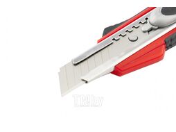 Нож, 18 мм выдвиж. лезвие "QUICK BLADE" мет. направл., двойная фикс., эргоном. двухком.рук. MATRIX 78936
