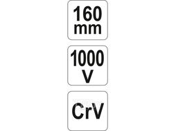 Тонкогубцы 160мм VDE (1000V) Yato YT-21154