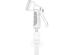 Пистолет-распылитель 1/2" 7 функц. (мет.) Flo 89191