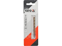 Сверло по металлу HSS-TiN 3,5мм Yato YT-44639