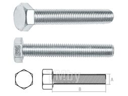Болт М16х50 мм шестигр., цинк, кл.пр. 5.8, РМЗ (25 кг упак) (STARFIX)
