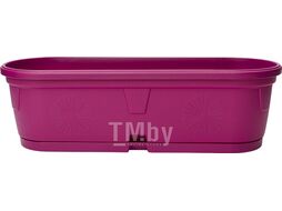 Ящик балконный для цветов Gerber (Гербера) 50x15 см с поддоном, DRINA (без возможности выбора цвета)