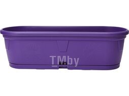 Ящик балконный для цветов Gerber (Гербера) 50x15 см с поддоном, DRINA (без возможности выбора цвета)