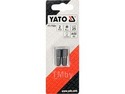 Бита HEX H8х25мм 1/4" (2шт) AlSl S2 Yato YT-77924