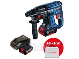 Аккум. перфоратор BOSCH GBH 180-LI в чем. + набор сверл (18.0 В, 2 акк., 4.0 А ч Li-Ion, 1.7 Дж, вес 3.2 кг,)