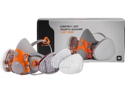 Полумаска 6500Р с фильтрами 5510 А1 с предфильтнрами и с держателями Jeta Safety (комплект) (р-р М, для защиты дыхания (полумаска, фильтры A1 2шт, пре