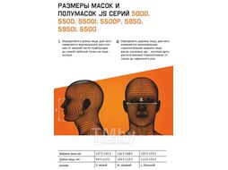 Полумаска 6500Р с фильтрами 5510 А1 с предфильтнрами и с держателями Jeta Safety (комплект) (р-р М, для защиты дыхания (полумаска, фильтры A1 2шт, пре