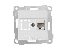 Розетка компьютерная 2xRJ45 (Cat6, скрытая, без рамки) белая, RITA, MUTLUSAN
