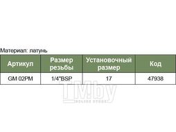 Быстросъемный разъем для пневматических изделий 1/4" (папа) Jonnesway GM-02PM