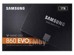 Жесткий диск SAMSUNG 2,5" 1Tb 860 Evo MZ-76E1T0B/EU (SATA 3.0/3D TLC/550-520Mbs/98000-90000 IOps)