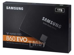 Жесткий диск SAMSUNG 2,5" 1Tb 860 Evo MZ-76E1T0B/EU (SATA 3.0/3D TLC/550-520Mbs/98000-90000 IOps)