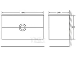 Тумба под умывальник BelBagno Onda-1000-2C-SO-BL