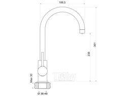 Мойка кухонная Berge BG-5100 + смеситель GR-35-09L (черный глянец/шварц)