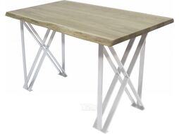 Обеденный стол Buro7 Призма с обзолом 110x80x76 (дуб беленый/белый)