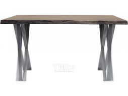 Обеденный стол Buro7 Призма с обзолом 150x80x76 (дуб мореный/серебристый)