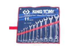 Набор комбинированных ключей KING TONY 1/4"-15/16", 11 предметов 1211SR