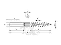 Болт-кронштейн сантехнический EKT HB М8х80 (упак/100шт) C70605
