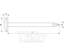 Гвоздь шиферный EKT 5,0х120, РБ (упак/10кг) VZ010109